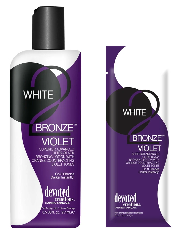 Devoted Creations WHITE 2 BRONZE VIOLET Advanced Ultra-Black Bronzer W 2 Black