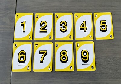 Mattel UNO Deluxe 50th Anniversary | Yellow Cards 1-9 | Official