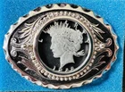1922 Peace Silver Dollar Coin Cut-Out Belt Buckle