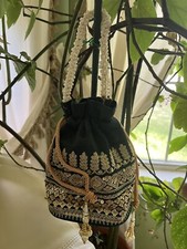 Potli Bag, Indian Bag, women Potli bag, Raw silk Drawstring Pouch