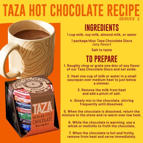 	Taza Chocolate Organic Mexicano Disc Stone Ground Variety Pack 1.35 Ounce 8	 - Picture 8 of 9