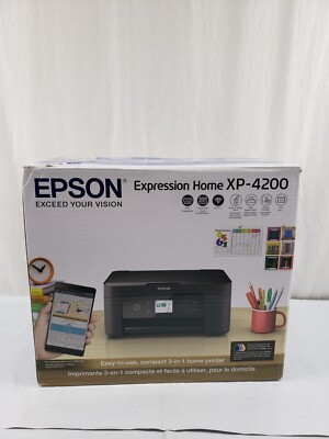 NEW Epson Expression Home XP-4200 All In One Wireless Copy Scan Printer 50%