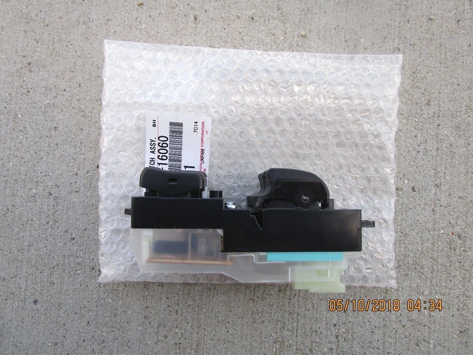 91-99 TOYOTA TERCEL LE 2D CUPÉ DELANTERO IZQUIERDO MASTER INTERRUPTOR VENTANA ELÉCTRICA NUEVO Foto 2 de 3