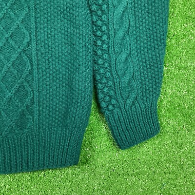 100% Wool Fisherman's Cableknit Worm Sweater Green Size M | eBay 100% Wool Fisherman's Cableknit Worm Sweater Green Size M | eBay