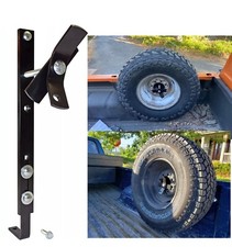 In Bed Spare Tire Mounting Bracket Vertical Rigid Holder Pick Up Truck