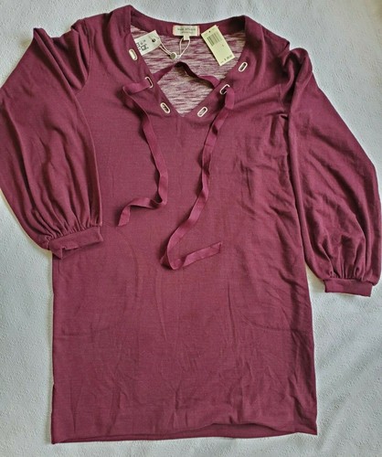 Abito maglione donna Max Studio Weekend taglia L nuovo con etichetta tasche vino pullover accogliente - Foto 2 di 11