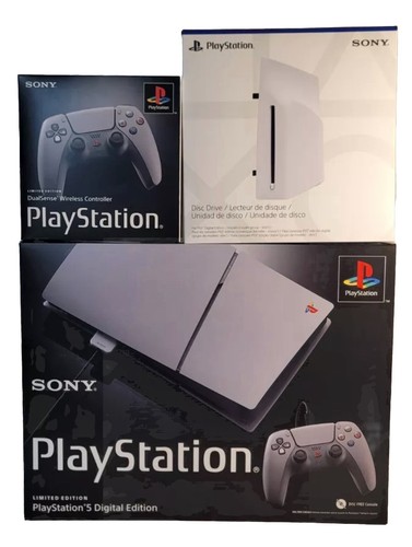 PS5 Digital Slim 30th Anniversary Edition Bundle mit Disc Laufwerk & 30th DualSense - Bild 1 von 15