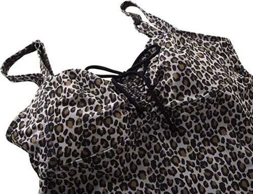 Septangle Women Plus Size Bathing Suits Paisley Print Two Piece Swimsuit Tankini - Picture 4 of 6