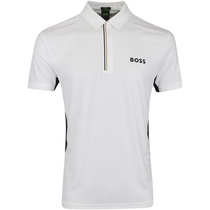 HUGO BOSS WHITE MENS POLO PADDYTECH PRO WHITE 50538123100