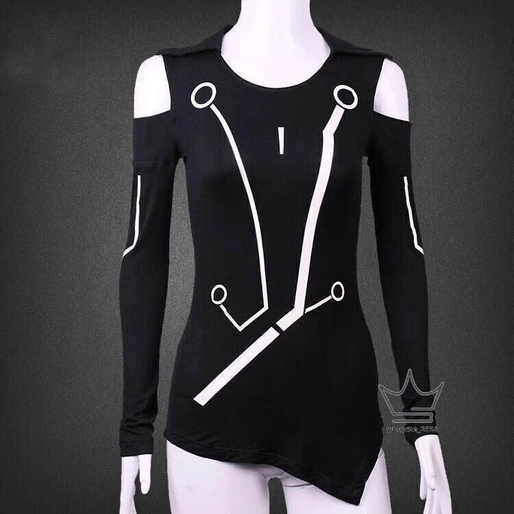 Camiseta Tron Legacy Quorra Sin Tirantes Impresión 3D Delgada Luminosa Halloween Juegos con disfraces Foto 2 de 4