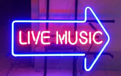 New Live Music Right Arrow 14''x8'' Neon Sign Lamp Light With Dimmer VSX