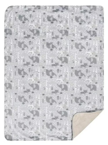 Parent's Choice Baby Blanket Elephant Gray Tan Sherpa Walmart New - Picture 8 of 9