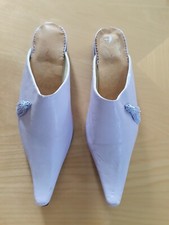 NEW Unisex Lilac Retro Funky Leather Slip-on Winklepickers / Mules UK 7 / EU 41