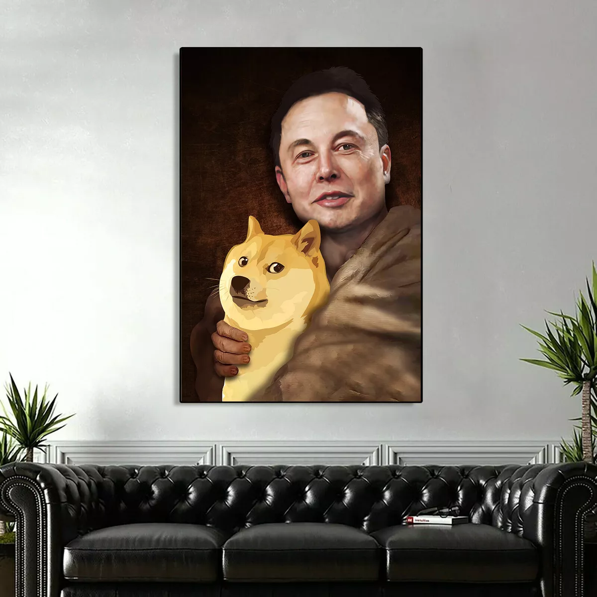 Engraçado Capivara Doge E Elon Meme Mania Posters Canvas