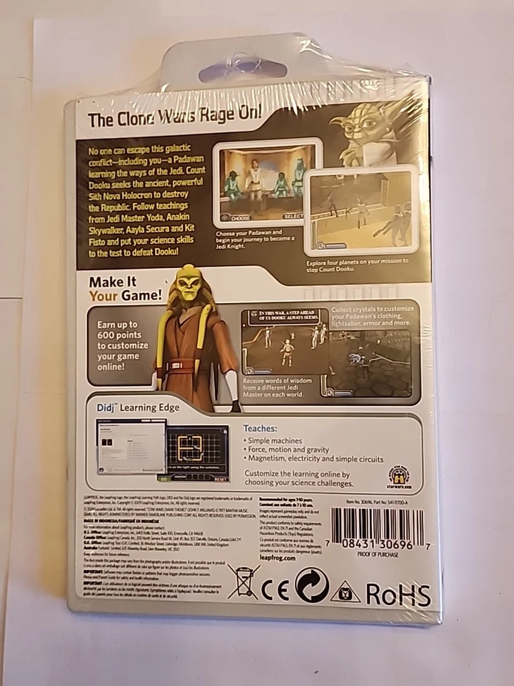 🔥⚡️ Leapfrog Didj Custom Learning Game Star Wars Jedi Trials 2009 NEW UNOPENED  - Image 2 of 2