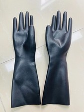 0.8 heavy thick latex shorts glovess hot sale rubber short gloves