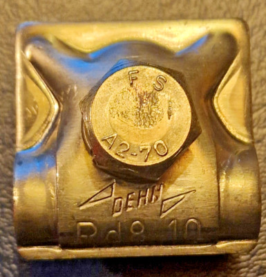 DEHN + Söhne  MV-Klemme  Blitzschutz 390 051 Aluminium M 10 u. Federring