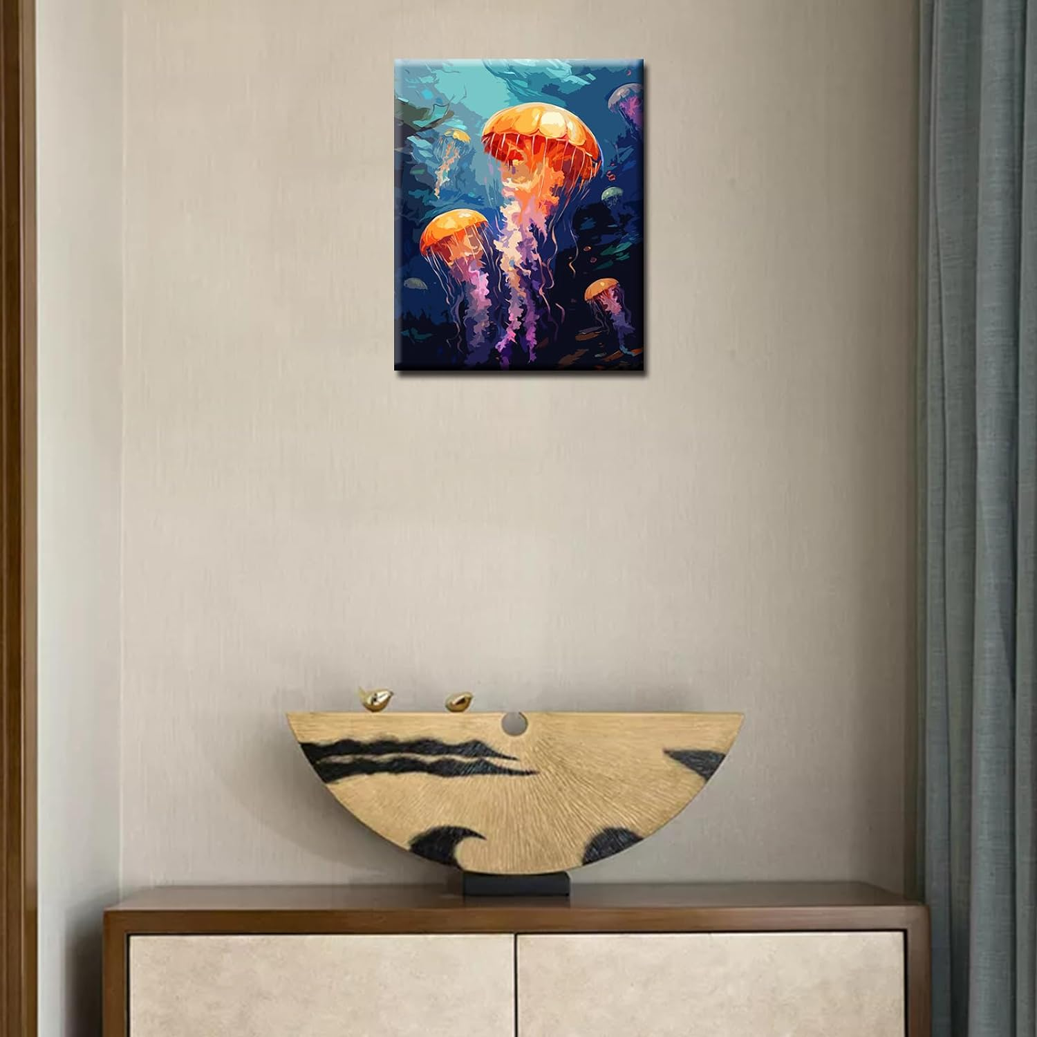 Jellyfish Paint by Numbers Kits with Brushes and Acrylic Pigment on Canvas Paint eBay