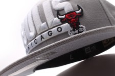 New Era Chicago Bulls NBA Gray White Fitted Cap Gray UV