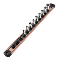 Workpro 14 Drive Magnetic Socket Organizer 12 Clips Aluminum Alloy Socket Rail