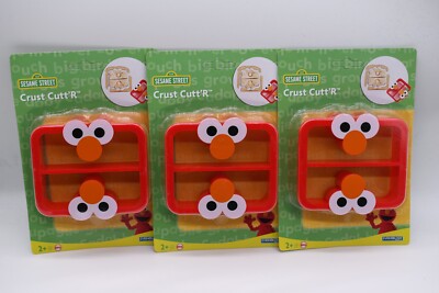 (3) Sesame Street Elmo Crust Cutt'R Sandwich Cutter by Evriholder Shapes Bread