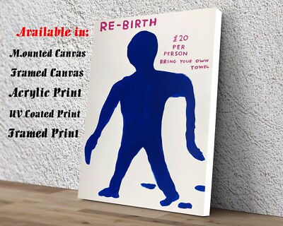 David Shrigley Re-Birth Art Print | Mounted Canvas | Framed Canvas | Acrylic