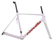 2022 Cervelo R5CX Carbon Frameset 58cm Frost White w/ Bar +Stem NEW* Open Box