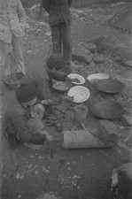 Guilin China, man and boy making bowls with fireclay OLD PHOTO 1