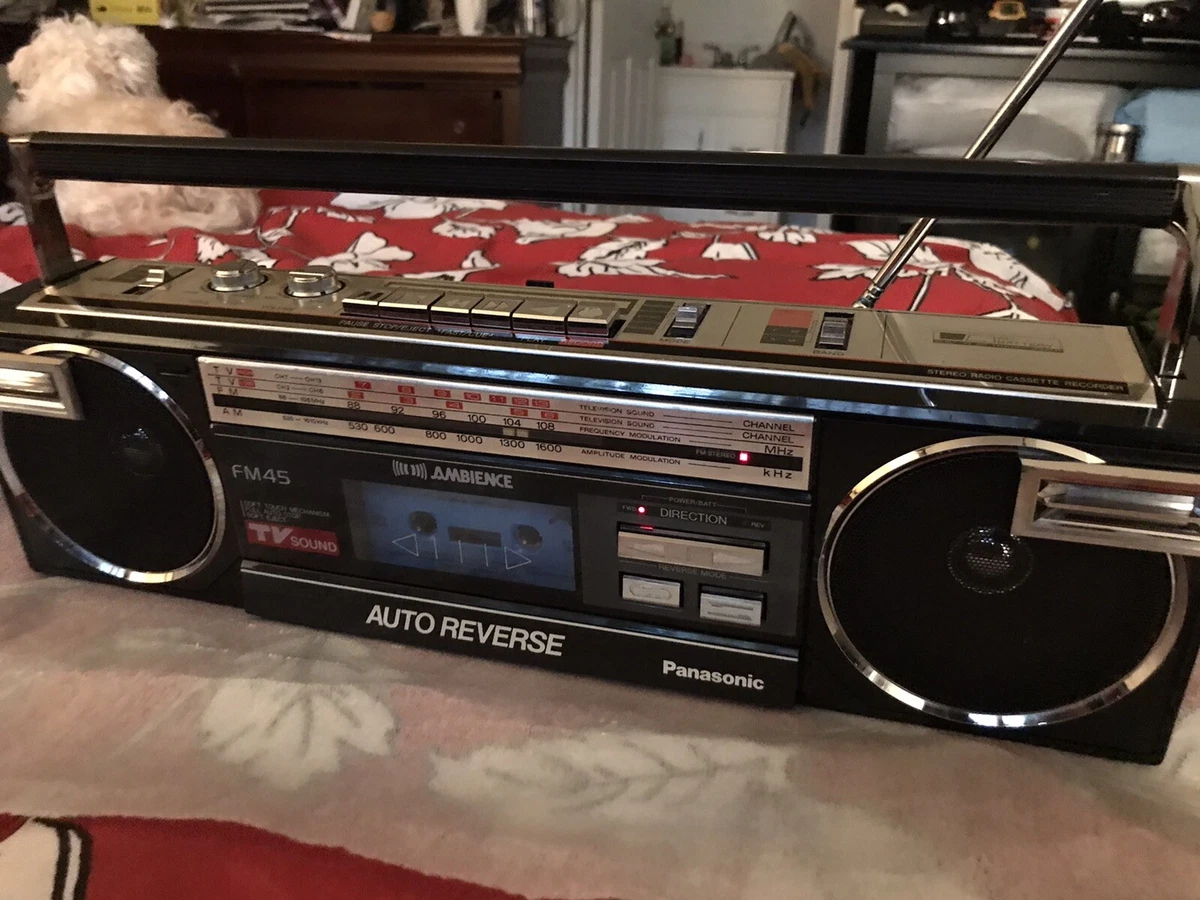 Vintage Panasonic Ambience Radio/Cassette Boombox Model RX-FM45 Made In Japan