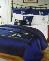 Morgan Bedspread Set By Christy (pure Opulence) Single Navy Blue Pillowshams Morgan Bedspread Set By Christy (pure Opulence) Single Navy Blue Pillowshams