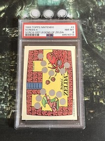 1989 Legend of ZELDA - PSA 8 Topps Nintendo Scratch-Off Card #4 - NES Video Game