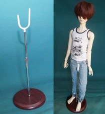 Uncle 1/3 1/4 BJD Doll Holder Standing Platform Adjustable Height Wooden Bottom