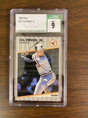 1989 Fleer Cal Ripken Jr. # 617 Baseball Card, CSG Graded: Mint 9 | eBay