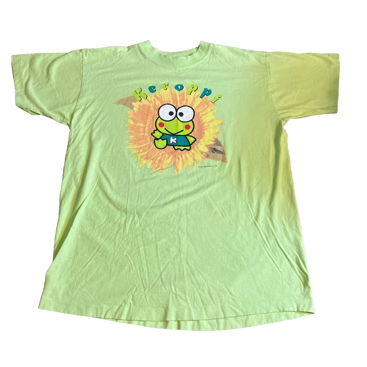 keroppi  RARE Vintage 90's 1998 Keroppi Frog Sanrio Tag T Shirt XL Green | eBay