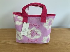 Radley London Pink ‘Feeling Sweet’ Small Canvas tote Shopper Bag, Grab Handles