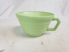 Vtg Hazel Atlas Moderntone Glassware Green Mid Century Tea Coffee Cup A24