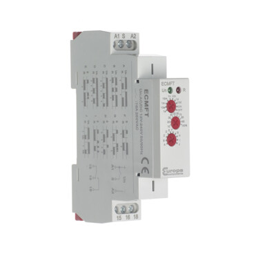 EUROPA ECMFT Multifunktions-Hutschienen-Zeitschaltuhr, SPDT AC/DC 12V - 240V 16Amp