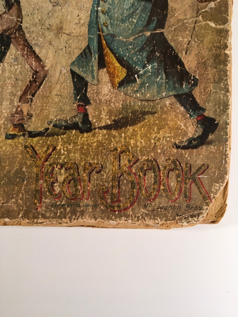 【レア】 ヴィンテージ 絵本 洋書 パーマーコックス ブラウニー  インテリア BROWNIE YEAR BOOK Antique 1895 Hardcover Children's Book Palmer