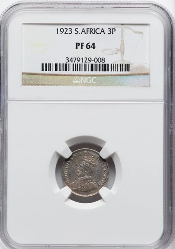 South  Africa - 1923 George V Proof 3 Pence - NGC PF64 - RARE ONLY 1,402 MINTED