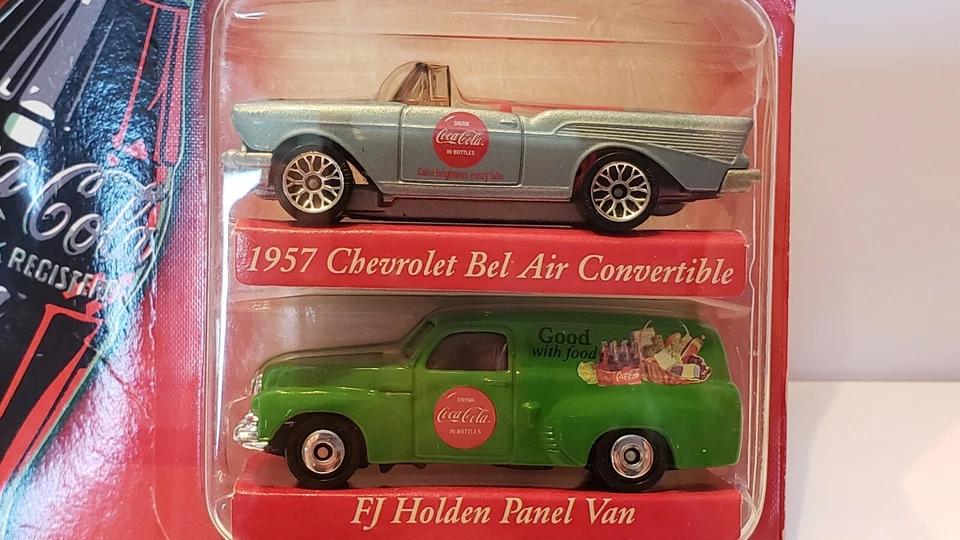 Matchbox 1950's Coca Cola 57 Chevrolet Bel Air & FJ Holden Panel Van  - Image 3 of 4