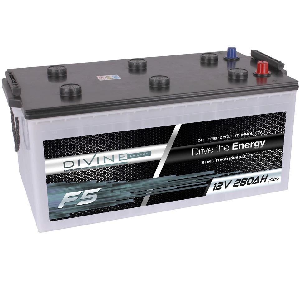 DiVine F5 12V 280Ah Batterie für Wohnwagen Wohnmobil Caravan Camping Mover