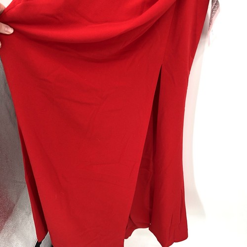 Kleid The Population Jordan Rüschen Seitenschlitz Kleid Rouge Rot Neu mit Etikett XXL Damen Lang - Bild 7 von 14