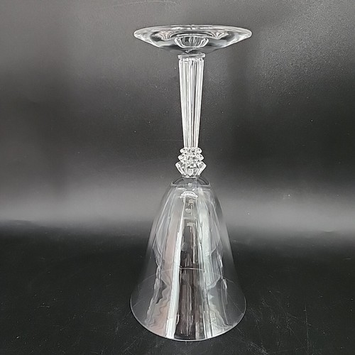 Set of 4 Vtg 7.5" Water Goblets Sceptre Clear by FOSTORIA Crystal Blown Glasses - Picture 6 of 8