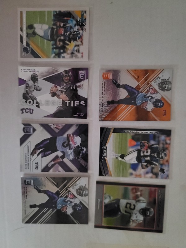 Los Angeles Chargers Hall Of Famer LaDainian Tomlinson Football Card Lot