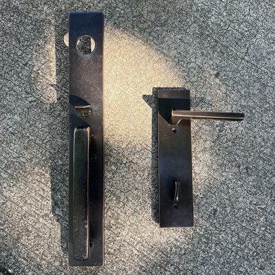 Used Emtek Antique Bronze Finish - Brass ~ Keyed Entry Handleset w/ Hardware
