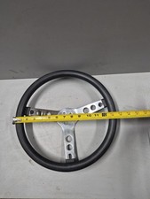Vintage 1970s 1980s Chrome 3 Spoke Steering Wheel 13.5