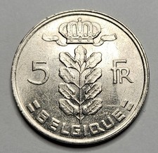 1978 Belgium 5 Five Francs - French Text - Belgian Coin - Copper Nickel - World