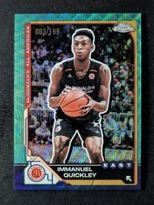 2025 Topps Chrome McDonald IMMANUEL QUICKLEY 3/199 Aqua Wave Refractor #92