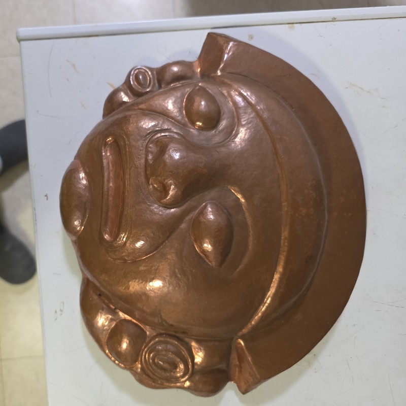 ESTATE COPPER VINTAGE NORTH COAST FACE MASK, LOVELY VINTAGE ART PIECE! 11 X 12.5