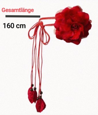 Damen Gürtel  Boho Style  SOMMERTREND 2026 Taliengürtel, Schnürrung 160cm Rot